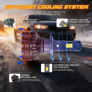 ไฟหน้า LED กำลังสูงพิเศษ 300W 50000LM 6000K แสงสีฟ้า ใช้ได้กับรถยนต์ทั่วไป 12V อุปกรณ์เสริมรถยนต์ Q7 - Product Image 4