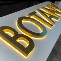 Großhandel Europäischer Standard 3D Halo Beleuchtete Hintergrundbeleuchtete LED-Buchstaben Wetterfeste Edelstahl-Beschilderung Hochwertige Einkaufszentrum-Autodekoration