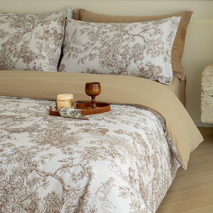 Set di copripiumino in cotone serie quattro pezzi estivi Anne bohémien design medio antico - Product Image 1