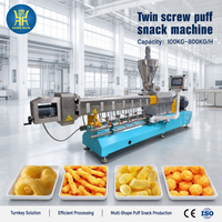 Collations soufflées de maïs d'acier inoxydable d'efficacité de haute qualité de nouvelle condition fabriquant la ligne de traitement de machine extrudée