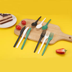 China Supplier Customized Print Logo <strong>Personalized</strong> Biodegradable Portable Utensils Flatware Cutlery Set With <strong>Fork</strong> Knife Spoon - Product Image 3