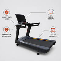 Tapis roulant électrique commercial avec écran LED, machine de course robuste pour centre de fitness, entraînement cardio