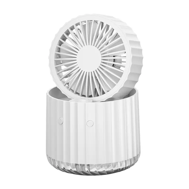 Hot humidifying spray fan USB desktop charging small fan folding portable table fan hydrating air cooler
