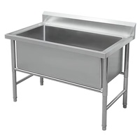 Lavage de plats/légumes décongélation évier de cuisine de restaurant commercial à fente unique en acier inoxydable sur mesure pour hôtels restaurants