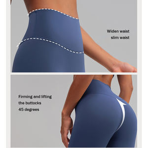 Vêtements d'activité XW-CK1237 de haute qualité pantalon de hanches de levage serré dames sport course confortable Yoga jambières d'entraînement pour les femmes - Product Image 4