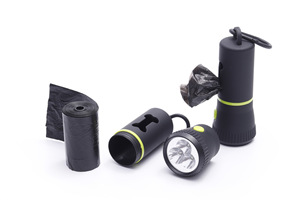 Dispensador de bolsas de caca de perro con iluminación de linterna LED ecológica personalizada, caja de almacenamiento de basura para mascotas, recolector de inodoro fabricado - Product Image 5