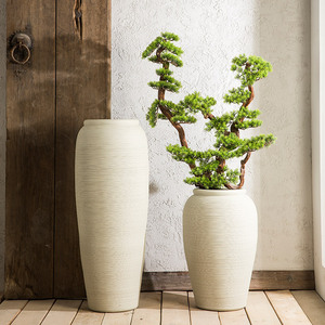 Vase en céramique de Jingdezhen, style nordique, pour salon, arrangement floral, fleurs séchées, <span class=keywords><strong>pot</strong></span> en céramique blanc pour le sol, moderne et simple - Product Image 3