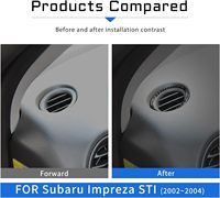 Penutup Trim Interior mobil, serat karbon mewah, konsol tengah mobil, Stiker bingkai CD untuk Subaru