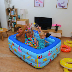 <span class=keywords><strong>Piscine</strong></span> gonflable en PVC facile à installer, à montage rapide, avec fond à bulles pour adultes et enfants, utilisation à domicile ou en extérieur - Product Image 1