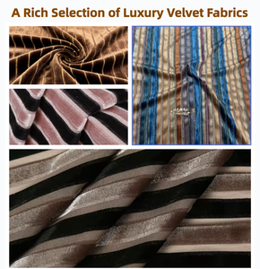 Tessuto in Velluto a Righe di Alta Qualità, 92% Poliestere 8% Spandex, Finitura Lucida per Abiti da Spettacolo e Divani - Product Image 4