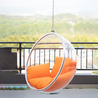 Chaise suspendue transparente en PC, durable, en polyester, pour extérieur, patio, jardin, maison, salon, cour, balcon