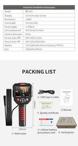 Endoscope NOYAFA NF-615 1080P 3,5 pouces 1m/5m/10m en option, écran couleur, étanche IP67, caméra d'inspection flexible - Product Image 6