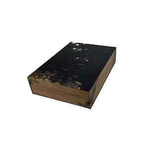 Kotak kemasan kotak hadiah kardus kemasan kertas berbentuk buku kaku kustom dengan pita sisipan papan Kertas