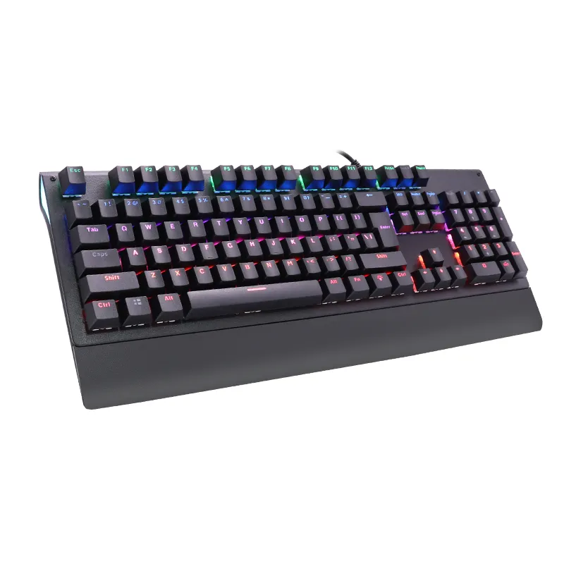 नई 104 चाबियाँ यांत्रिक कीबोर्ड YH906 एल्यूमीनियम मिश्र धातु 19 प्रकार के प्रकाश प्रभाव आरजीबी Backlight गेमिंग कुंजीपटल Gamer के लिए