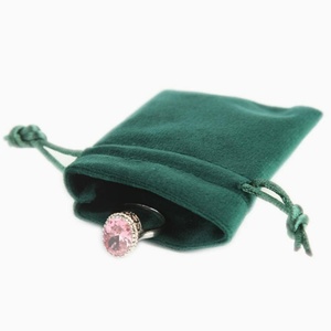 Bolsa de Tela de Terciopelo para Joyería, Estilo Nuevo, con Cordón, Bolsa Pequeña para Guardar Tesoros, Bolsa de la Suerte, Impresa con Serigrafía, Reciclable - Product Image 4