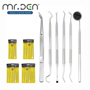 Mr.Den <span class=keywords><strong>Dentista</strong></span> Set 3 in 1 per Igiene Orale: Specchietto, Sbiancante e Pinzette per Esame Dentale - Product Image 1