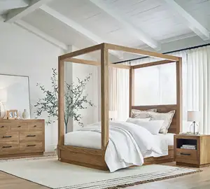 Houten Bedden Smart Bed Indoor Meubelen Slaapkamer Sets Hout Hemelbed