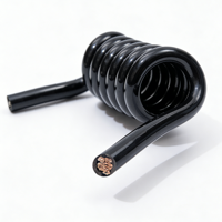 Cable Espiral Plano de PU Personalizable de 1-30 Núcleos, Conductor de Cobre Libre de Oxígeno, Alta Flexibilidad, para Instalaciones Aéreas