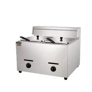 Friggitrice industriale del Gas di gpl della macchina fritta pollo commerciale della friggitrice 12 L dell'acciaio inossidabile approvata CE di GF-72