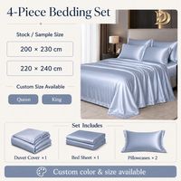 Juego de Fundas de Almohada de Seda de Morera de 19/22 mm, Juego de Ropa de Cama de Seda de Lujo Personalizado de Fábrica, Cubrecama de Seda, Sábana Ajustable, Sábana Plana