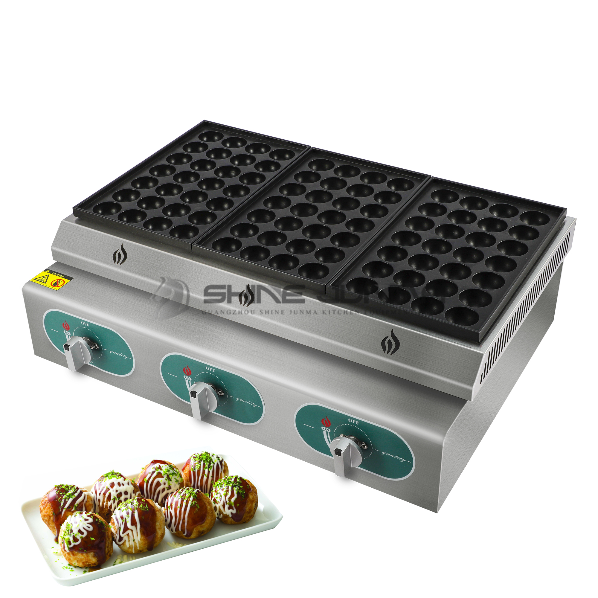 Macchina Per Takoyaki LINTAIZUO Commerciale - 56 Fori, 2KW, Antiaderente, Acciaio Inox, 220V - Foto 4