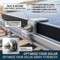 Composant de fixation pour panneaux solaires pour systèmes de montage photovoltaïque et accessoires de support solaire avec une forte performance de maintien