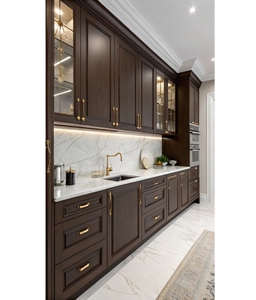 Tủ bếp gỗ rắn hiện đại tủ bếp gỗ rắn với ngăn kéo kéo ra tủ chất lượng xuất khẩu - Product Image 2