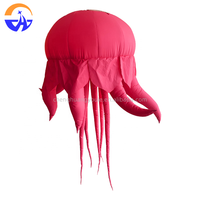Modèle de méduse gonflable suspendu en tissu Oxford sur le thème de la vie marine Chenghuang pour la décoration de bar, de boîte de nuit, d'événement, de scène