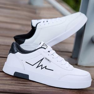 Chaussures de course à enfiler pour hommes, style coréen tendance, motif floral, décontractées pour adolescents, doublure en cuir véritable, printemps, été, hiver - Product Image 6
