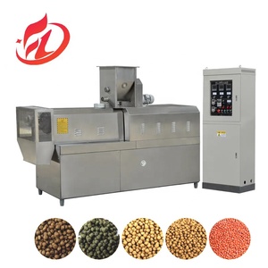 Jinan Factory maquinaria de procesamiento de alimentos para peces 200-250 kg/h línea de producción de extrusora de doble tornillo - Product Image 1