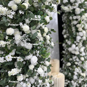 Hứa hẹn Ấn Độ đám cưới hoàng gia trang trí màu trắng và màu xanh lá cây nửa hoa nhân tạo vòm cho tổ chức sự kiện trang trí - Product Image 2