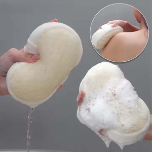 Éponge exfoliante naturelle ovale pour le corps, brosse de bain, gommage corporel, éponge loofah - Product Image 1
