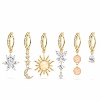 Piercing de nombril transfrontalier euro-américain avec zircon incrusté, longue pampille, nœud papillon, fleur et cœur