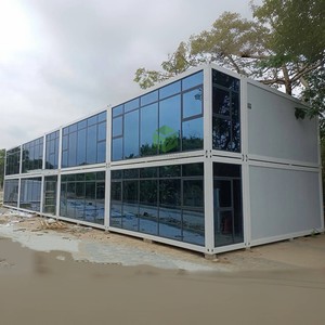 บ้านคอนเ<span class=keywords><strong>ท</strong></span>นเนอร์สำเร็จรูปหรูหรา 2 ชั้น ขนาด 20 ฟุต พร้อมผนังกระจก โครงสร้างเหล็กระบายอากาศสองชั้น แบบโมดูลาร์ <span class=keywords><strong>ล</strong></span>ดราคาพิเศษ - Product Image 1