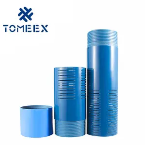 125/140/160 mm slot pvc water well casing and screen pipe fitting blue end for ghana