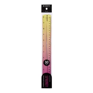 20cm colorful transparent ruler school student scale rainbow flexible ruler