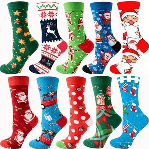 Nouveauté <span class=keywords><strong>2023</strong></span> Chaussettes en coton amusantes pour femmes avec motifs de Noël : Père Noël dansant, motifs de neige, rennes, sapin de Noël et équipe joyeuse - Product Image 2