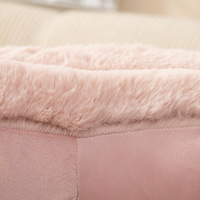 Taie d'oreiller en fourrure de luxe taie d'oreiller décorative rayée douce en fausse fourrure pour canapé canapé chambre