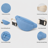 Sac banane personnalisé en toile unisexe avec sangle réglable, léger et durable pour la course, le shopping et les sorties en plein air