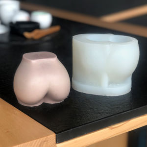 Producto en línea caliente nuevo estilo al por mayor DIY 3D Cuerpo Humano Butt molde resina epoxi arte Sexy culo silicona vela molde pastel - Product Image 4