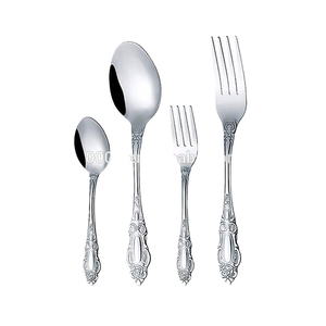 Vente en gros de couverts de restaurant en acier inoxydable à <span class=keywords><strong>bas</strong></span> <span class=keywords><strong>prix</strong></span> ensembles de <span class=keywords><strong>vaisselle</strong></span> et de <span class=keywords><strong>vaisselle</strong></span> en métal - Product Image 2