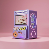 Machine distributrice d'imprimantes à ongles IA en libre-service, installation facile, capacité de 1200 articles, avec détection d'ongles par IA et embellissement d'images