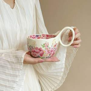 China Manufacturer Direct Sale HIgh Quality Ceramic Coffee Mug with <b>Saucer</b> Drinking Water <b>Cup</b> - Product Image 5