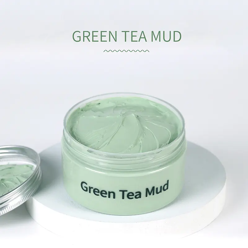 Low Moq Product Deep Pores Skin Cleansing Pimple Blackheads Remover Anti Acne Facial Green Tea Bubble Mud Clay Mask