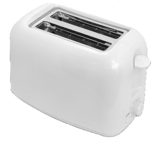 Basic Plastic Two Slices Cool Touch Bread Toaster with Cancel Function