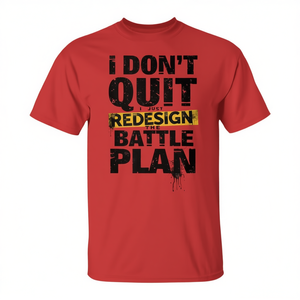 Camiseta sin mangas personalizable con el nuevo diseño 'I Don't Quit' Battle Plan, para personalizar el plan de vida, color rojo - Product Image 2