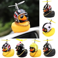 Ornement de vélo de voiture Petit canard jaune Airscrew Helmet Duck Ducky Bicycle Wind Motor Riding Cycling Ornament