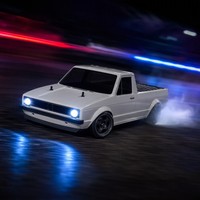 Voiture RC rapide, pick-up RWD, télécommande 2,4 GHz, LED blanche, direction proportionnelle, ABS + métal, jouet de drift 1:10, chargeur 60A