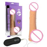 Aphrodisia 10-Modus Vibrierender 9-Zoll Super Whopper Dildo mit Saugnapf-Basis TPE-Material Wasserdicht & Weich
