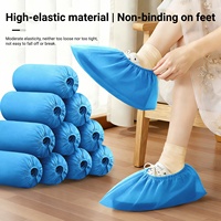 Disposable Non Woven Buckles Closure Customizable Antislip Dustproof Waterproof Shoe Cover